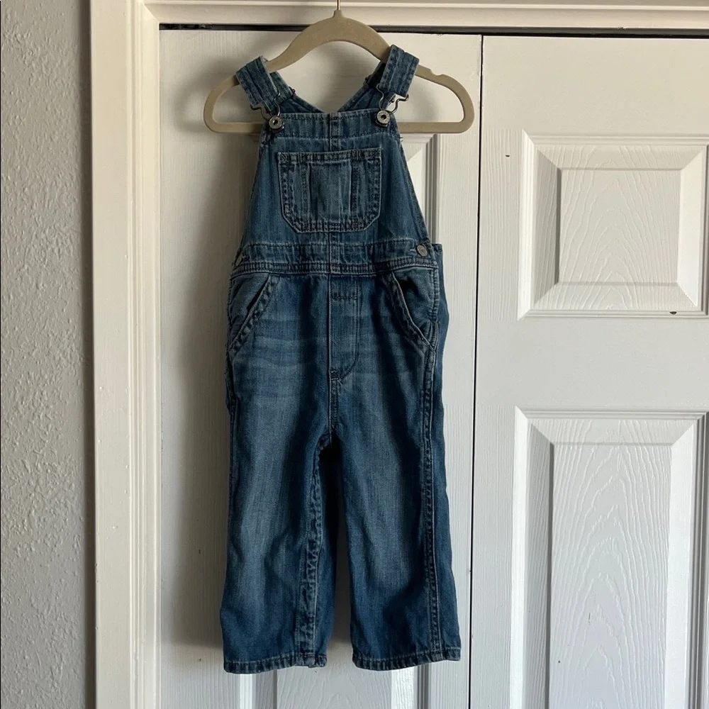 Gap Kids Denim Jeans Button Snap Overalls
